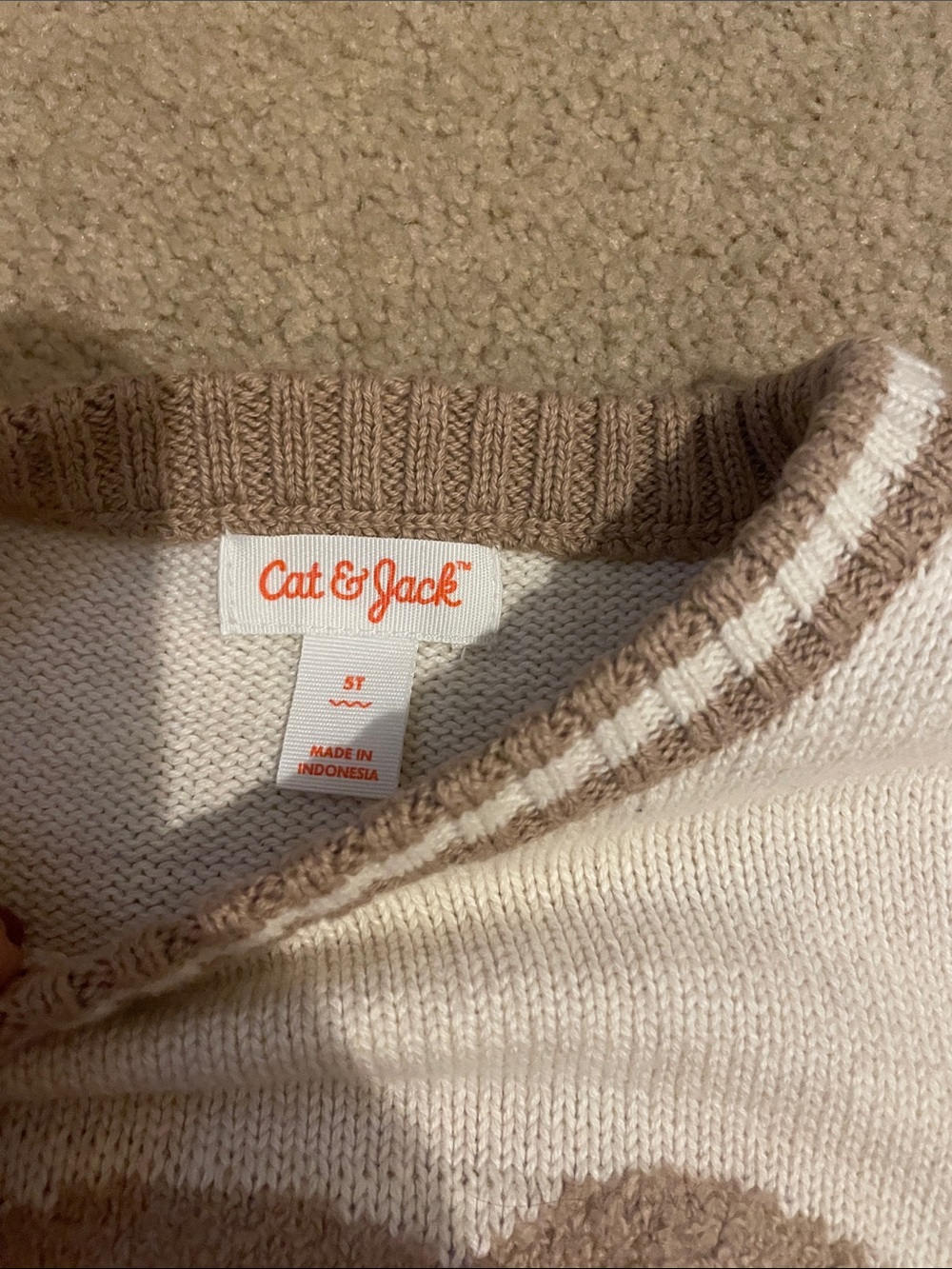 Cat & Jack Boys Bear Sweater - Picture 5 of 5